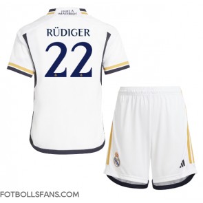 Real Madrid Antonio Rudiger #22 Replika Hemmatröja Barn 2023-24 Kortärmad (+ Korta byxor)